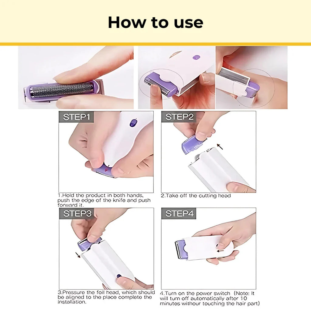 ELITEPRO™ Painless Facial Body Hair Trimmer, Rechargeable Hair Remover, Applicable to Any Part of the Body