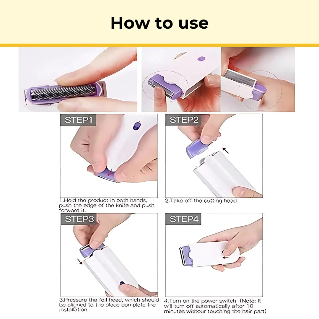 ELITEPRO™ Painless Facial Body Hair Trimmer, Rechargeable Hair Remover, Applicable to Any Part of the Body