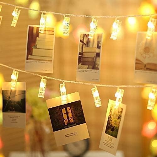 ELITEPRO™ Home 16 LED Photo Clip String Lights for Hanging Photos Cards
