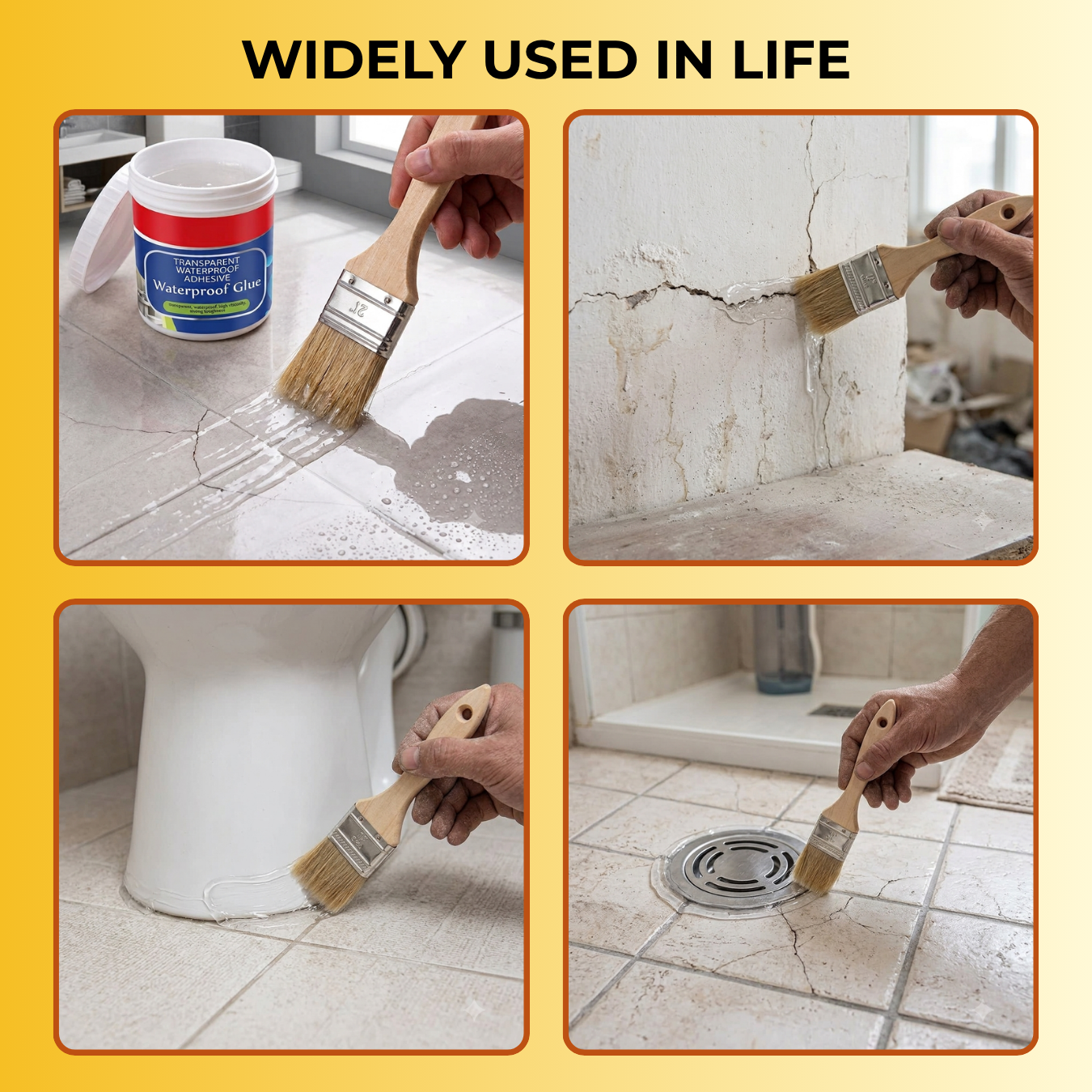 Waterproofing Concrete Shield Crack Repair Sealant - WITH FREE BRUSH (300 gms) 2