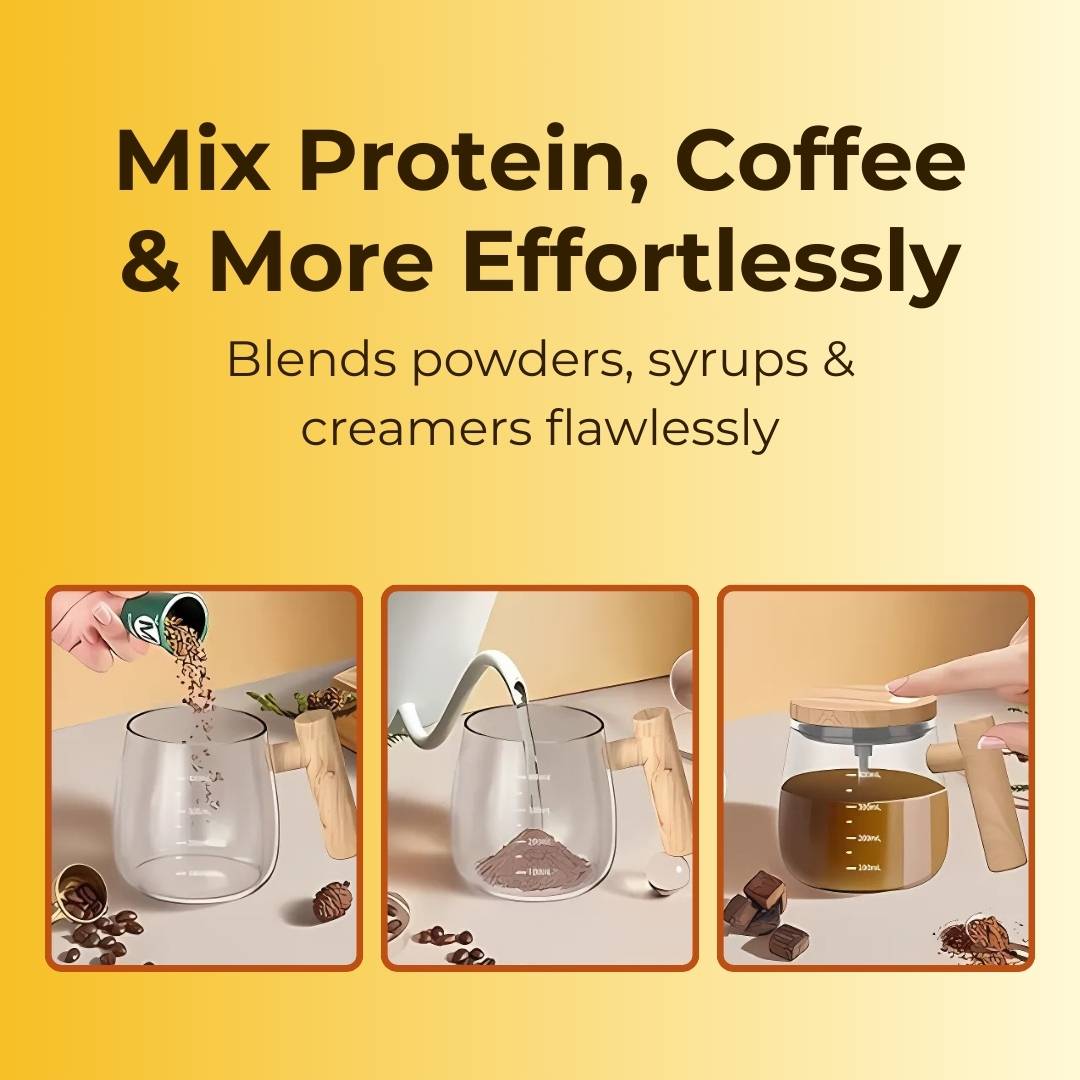 Self Stirring Mug With Free Coffee Stencil