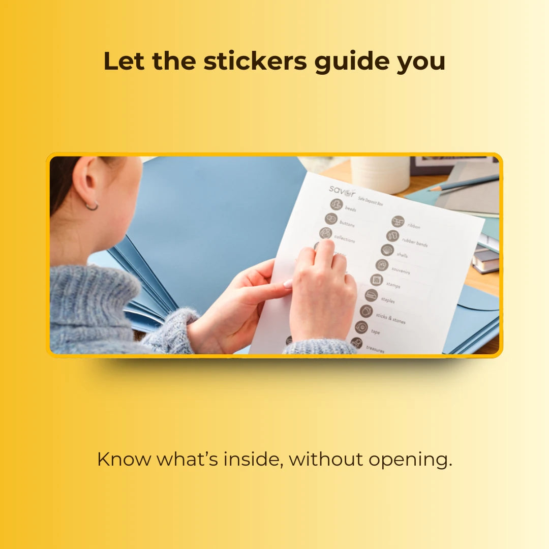 Premium Folio Document Organizer With Label Stickers