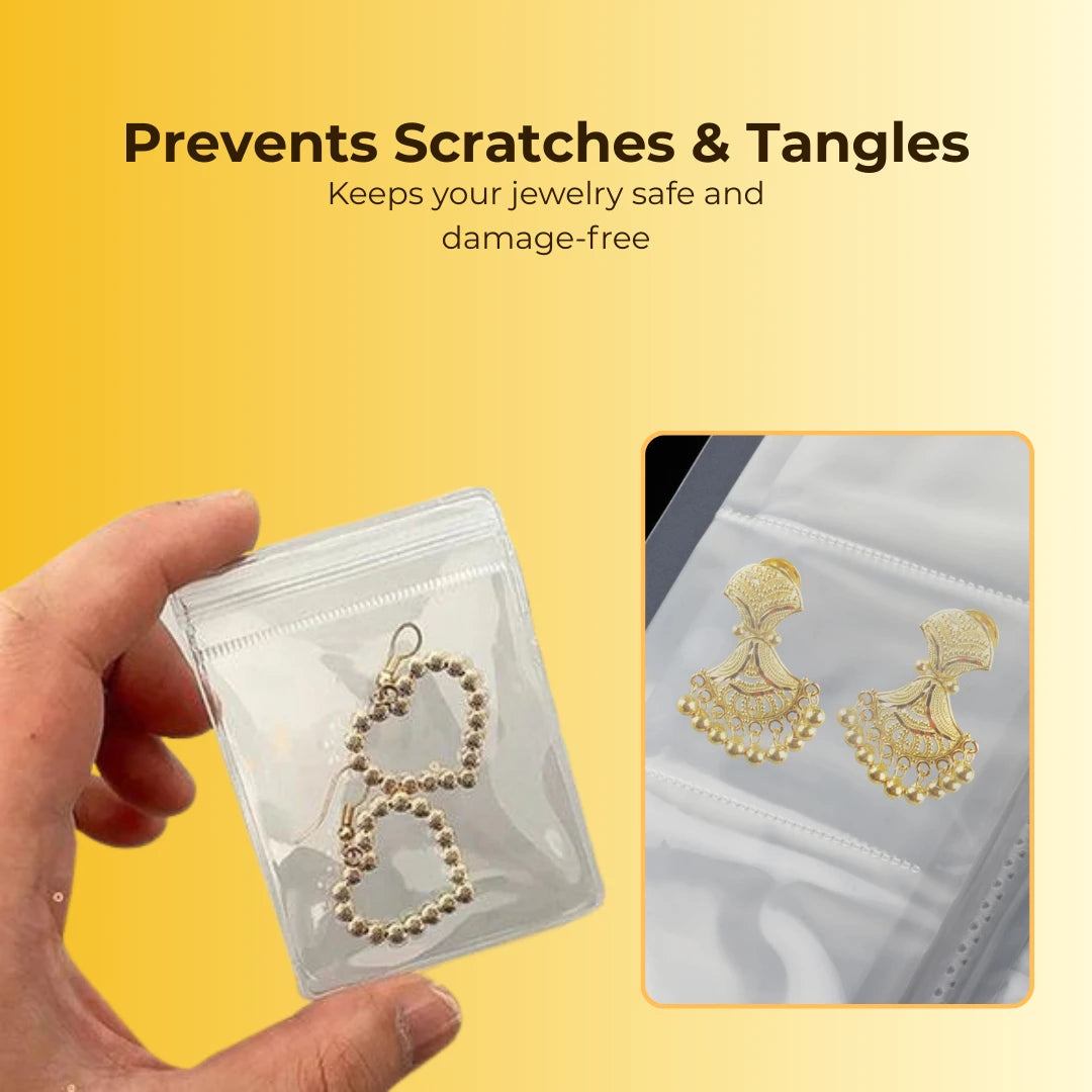 ELITEPRO™ Transparent Jewelry Storage Book set : Holds up to 240 pieces of Jewelry