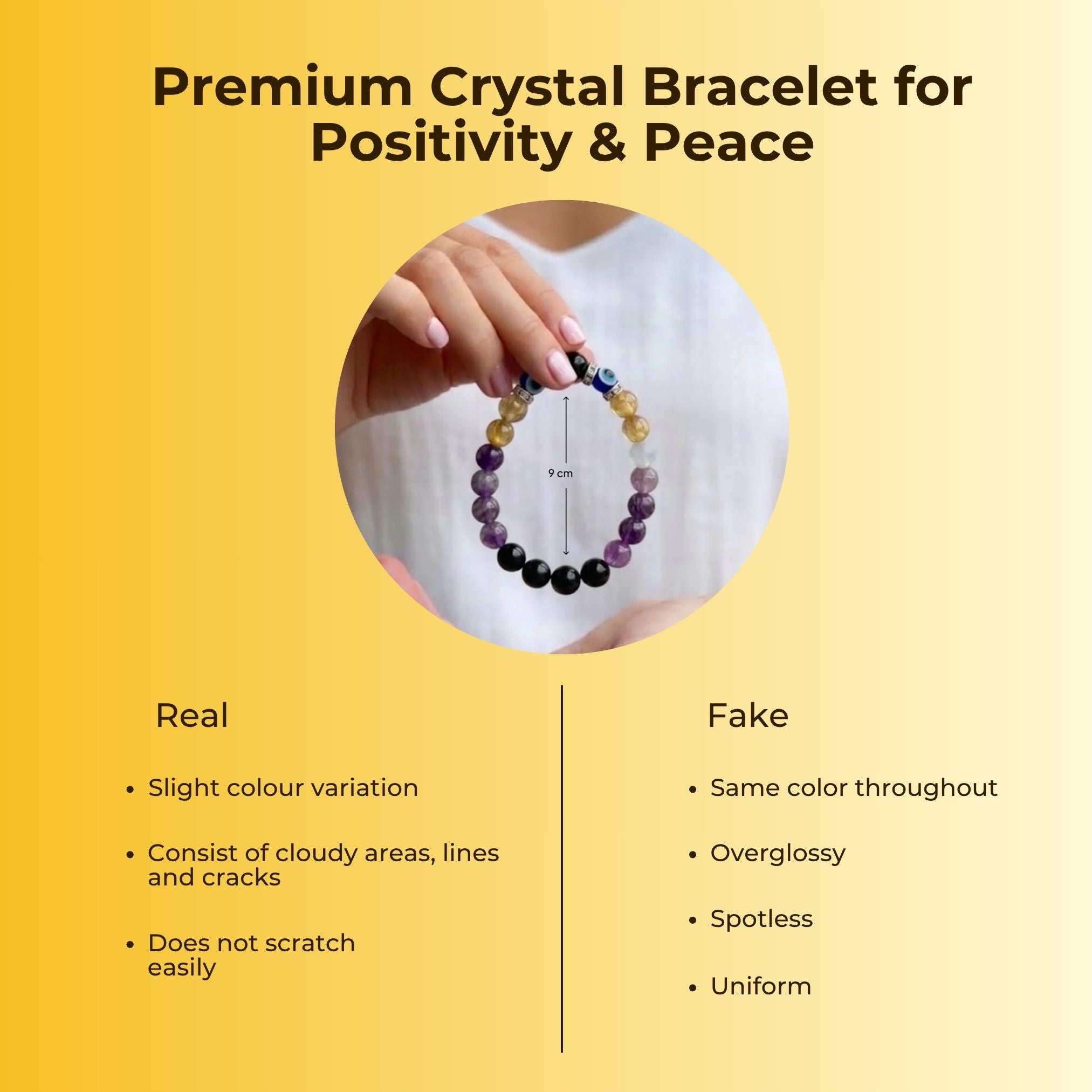 Original Stones Hematite Rashi Bracelet With Verified Lab Certificate Card
