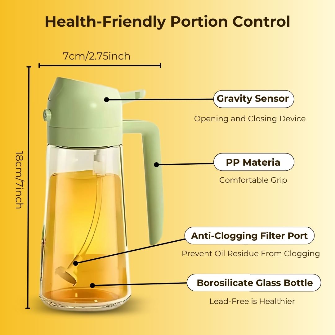Portable 2 In 1 Sprayer Oil Dispenser With Free 45 Kitchen Label Stickers