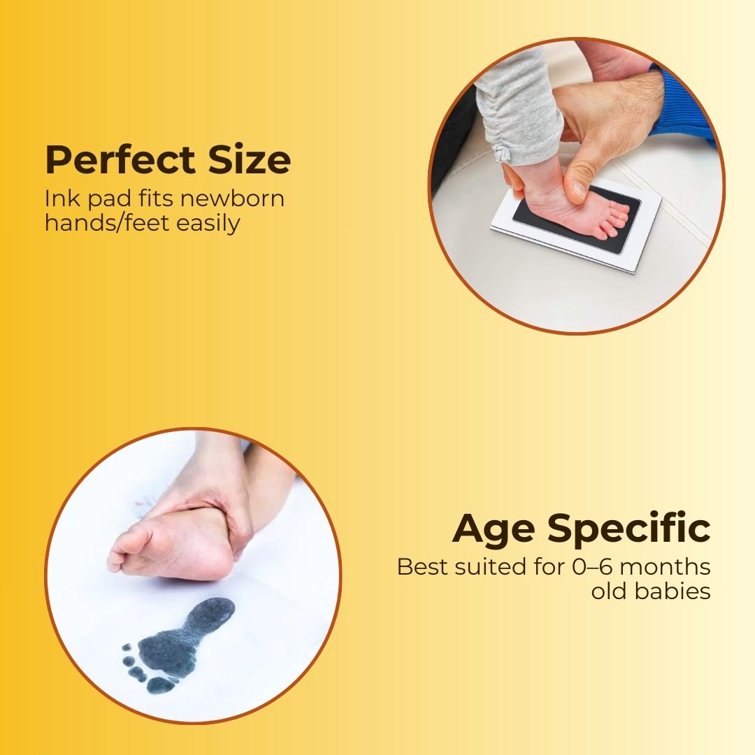 Baby Hand Print And Footprint Kit : Baby Safe and Ink Free - Just Memories