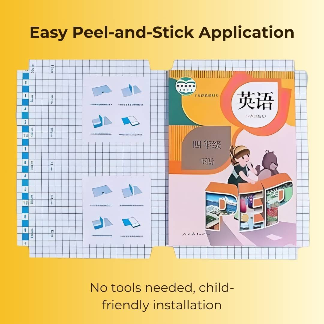 ELITEPRO™ Self-adhesive transparent protective book cover (Pack of 30)