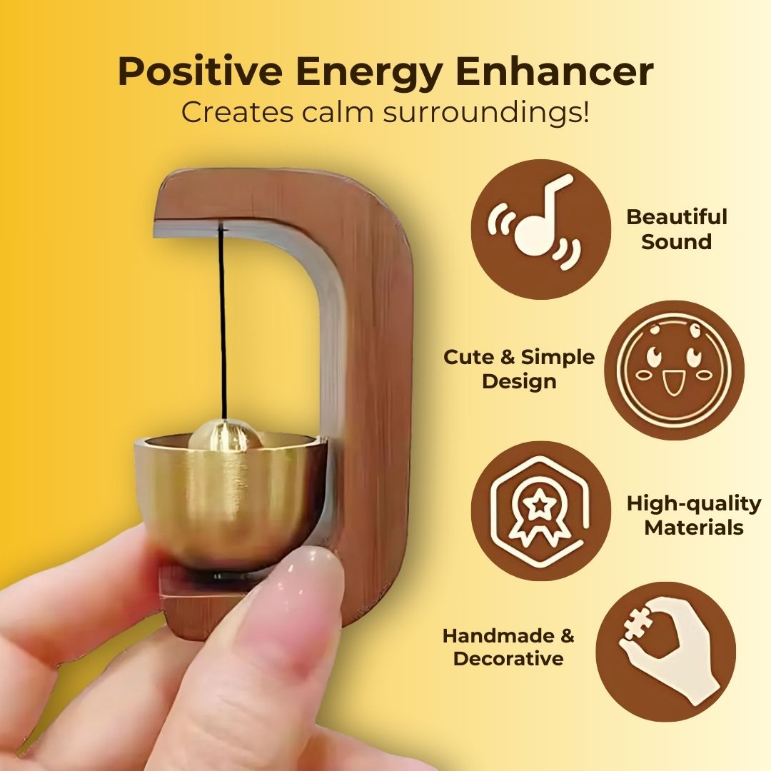 Wooden Spiritual Bell For Positiveness & Peace