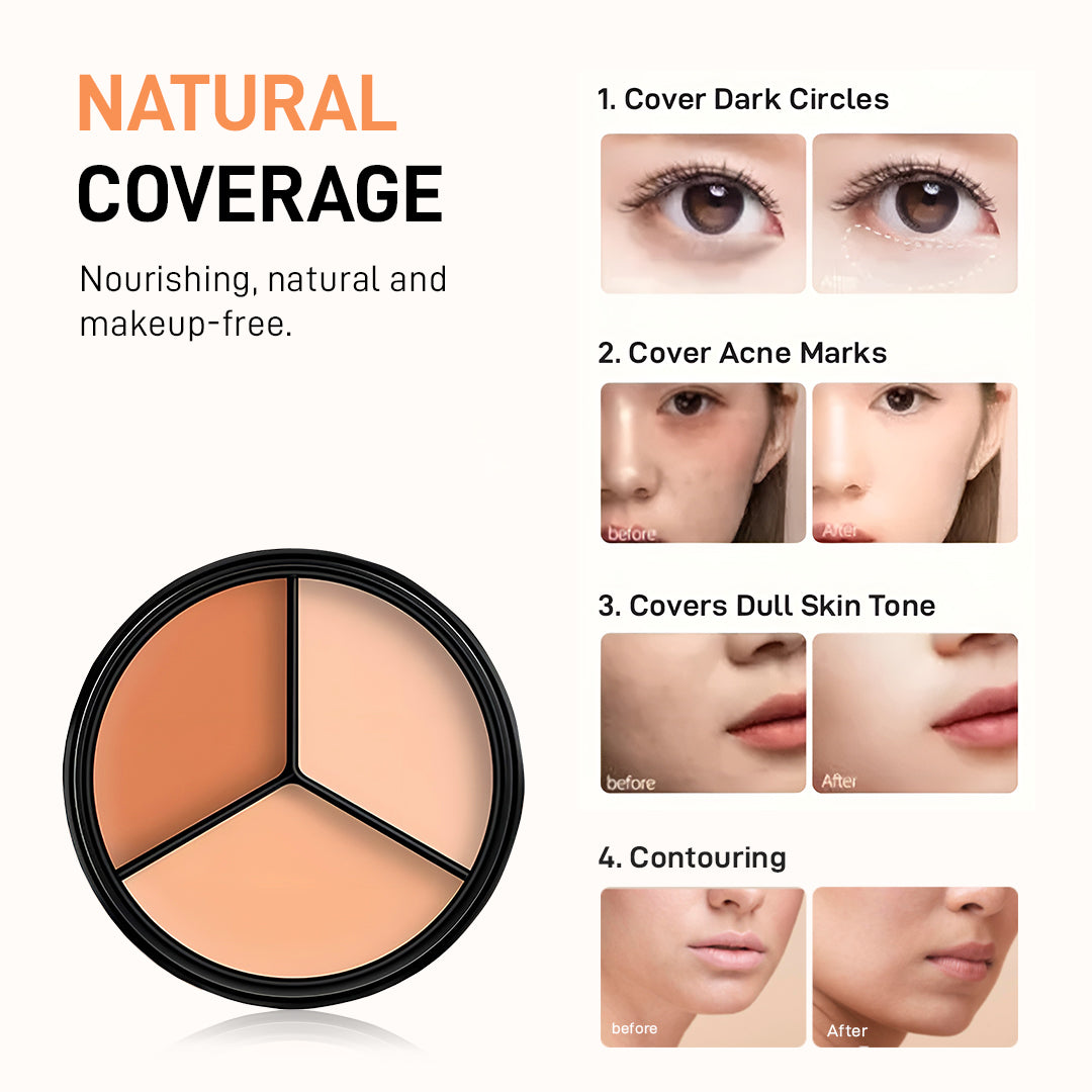 ELITEPRO™ Tri-Color Concealer - Moisturizing & Long-lasting