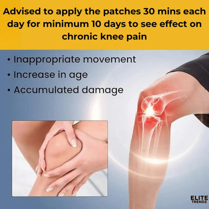 ELITEPRO™ FlexiKnee Herbal Knee Ache Pain Relieving Patches