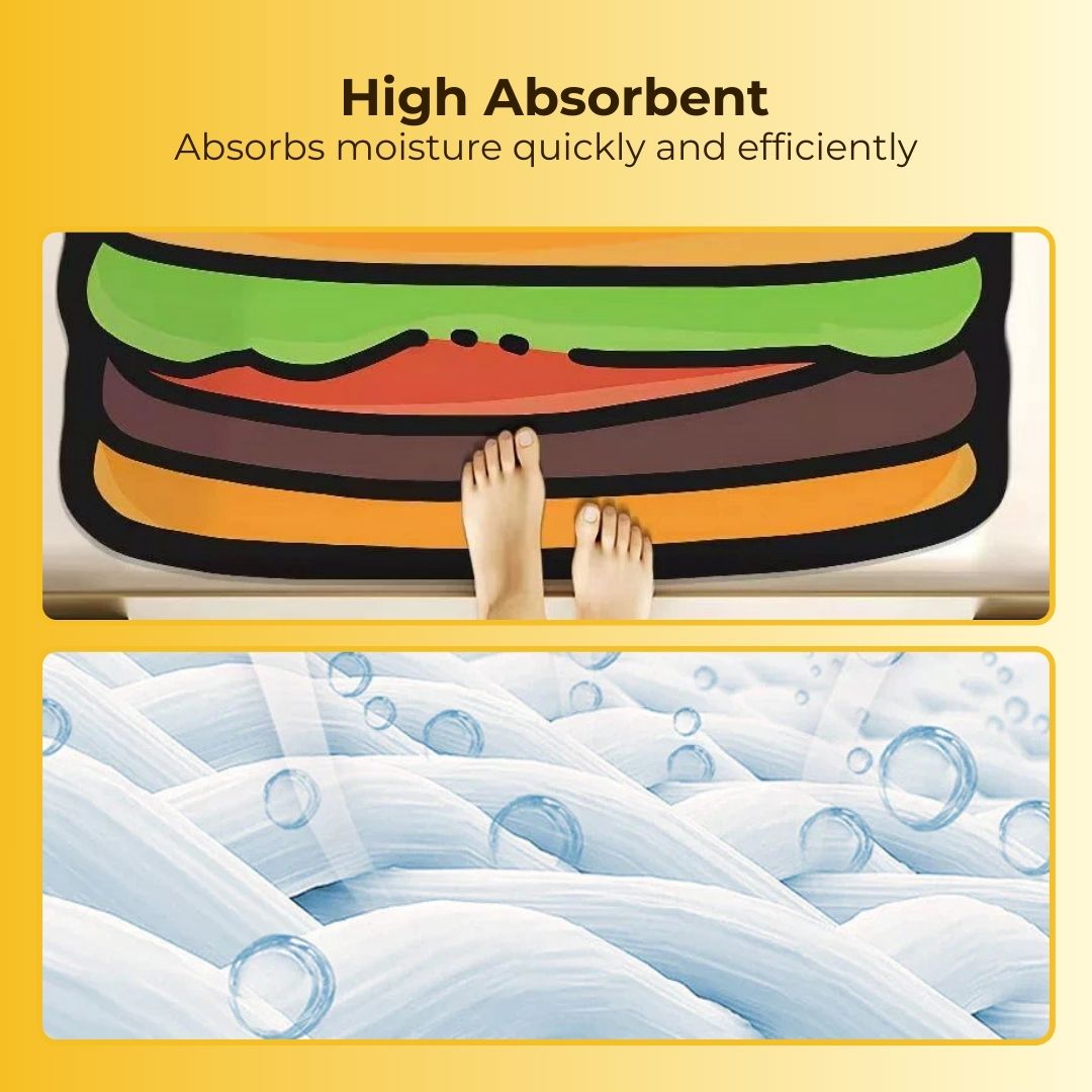 3D Hamburger Floor Mat