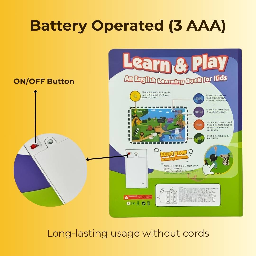 Learn & Play Interactive Sound Book For Kids Aged 0-6 Years