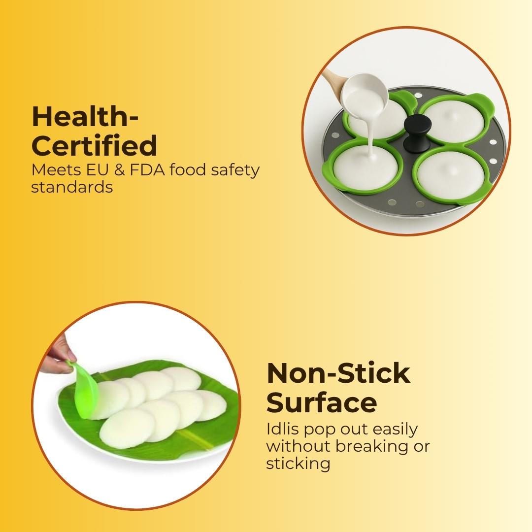Silicon Idli Liners With Free Kitchen Label Stickers