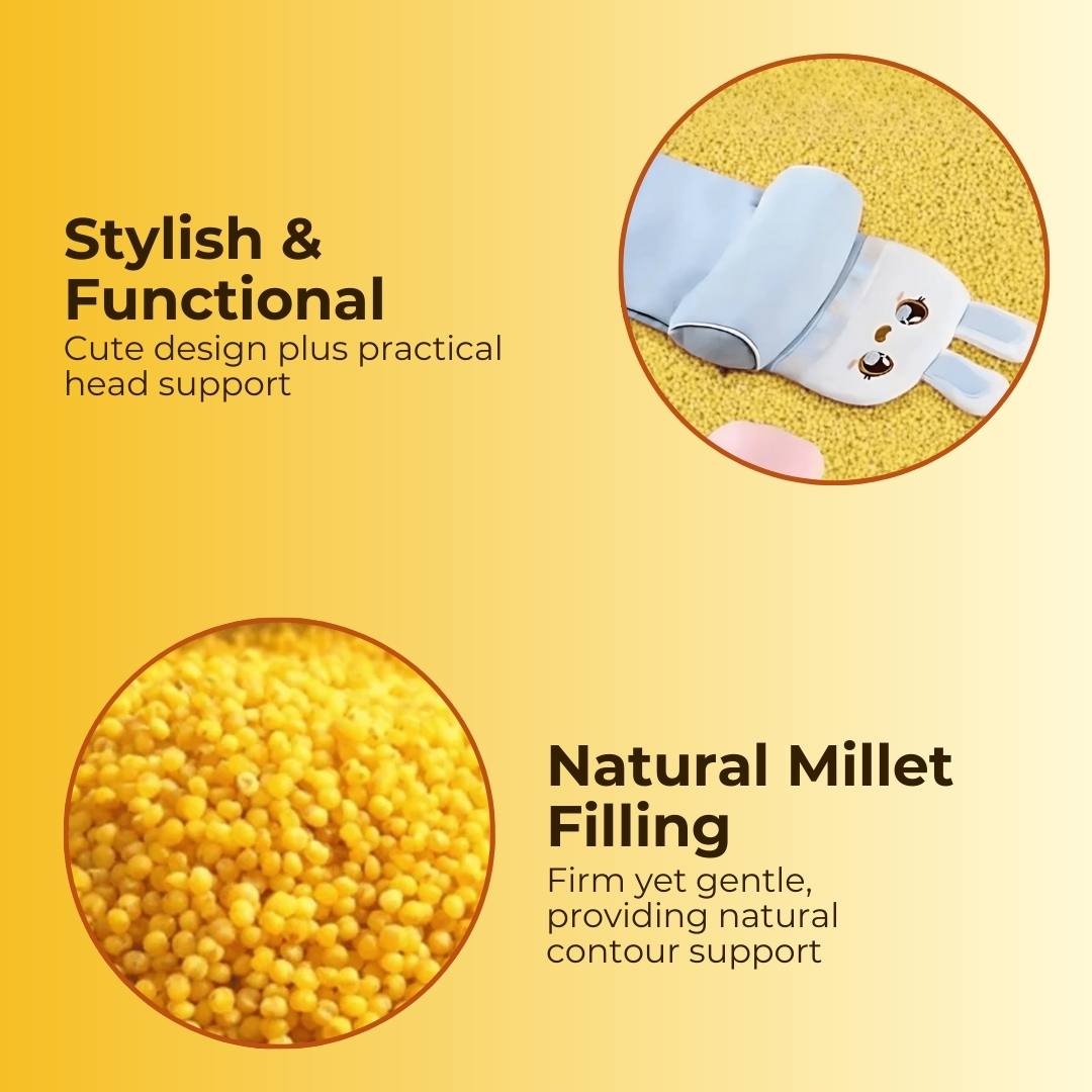 Adjustable Baby Head Shaping Pillow with Free Baby Feeder Spoon Bottle