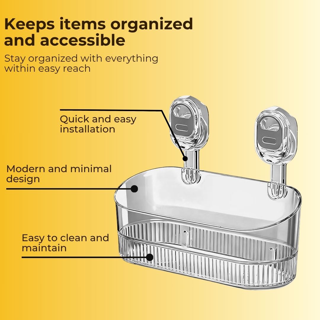 Transparent Wall Mounted Storage Basket