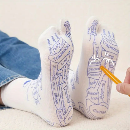 ELITEPRO™ ACUPRESSURE REFLEXOLOGY SOCKS WITH MASSAGE STICK-  Body Pain Relief Socks with Trigger Point Massage Tool (Approved by Indian Medical Society)