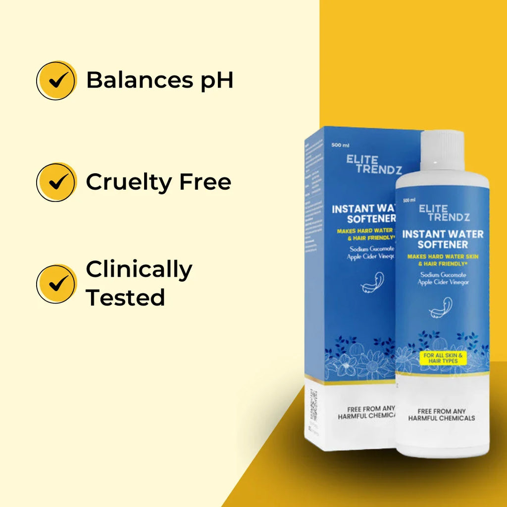 ELITEPRO™ Instant Water Softener (Pack Of 2), Makes Your Water Hair & Skin Friendly | Reduces Hair Fall & Skin Itching | Disables Hardness & Maintains pH Level | Non Toxic and 100% Safe | 200 ml