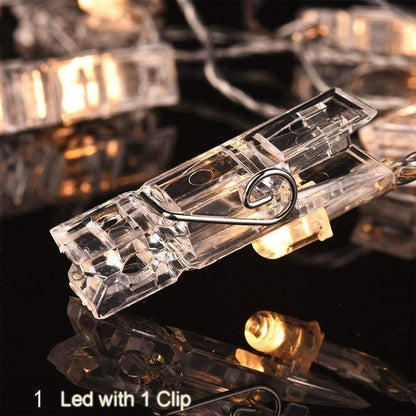 ELITEPRO™ Home 16 LED Photo Clip String Lights for Hanging Photos Cards