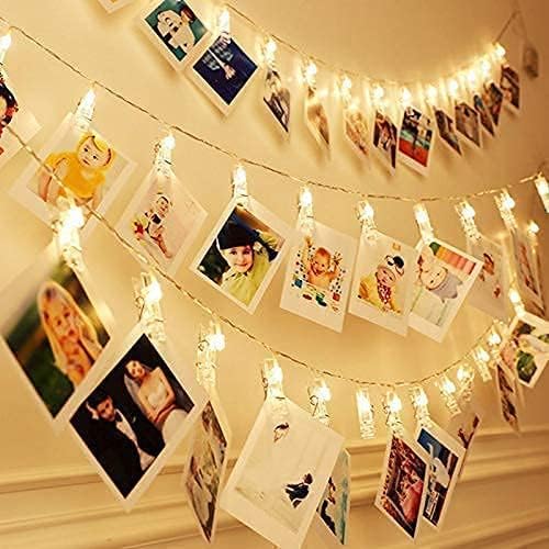 ELITEPRO™ Home 16 LED Photo Clip String Lights for Hanging Photos Cards