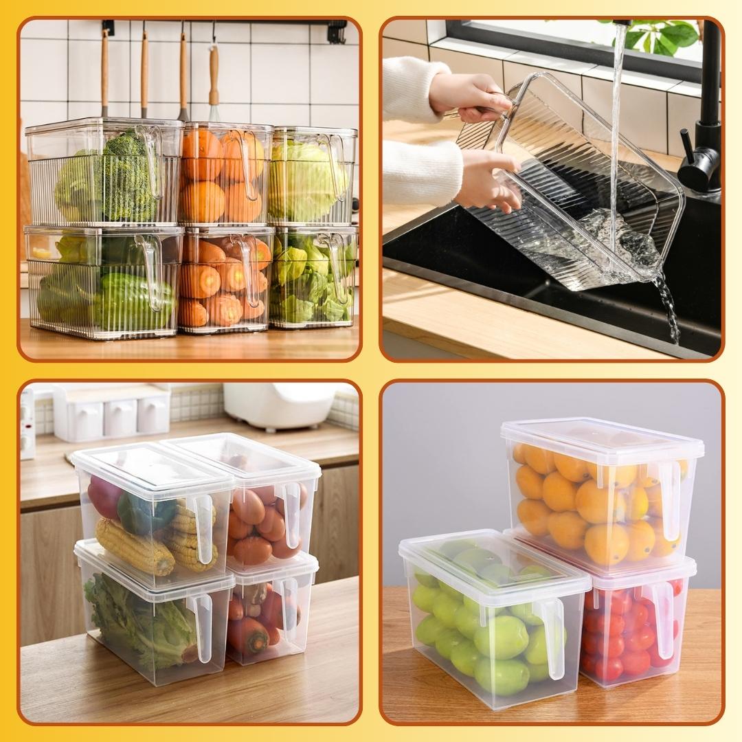 Unbreakable Kitchen Storage Basket (Pack of 6) + Free Kitchen Stickers