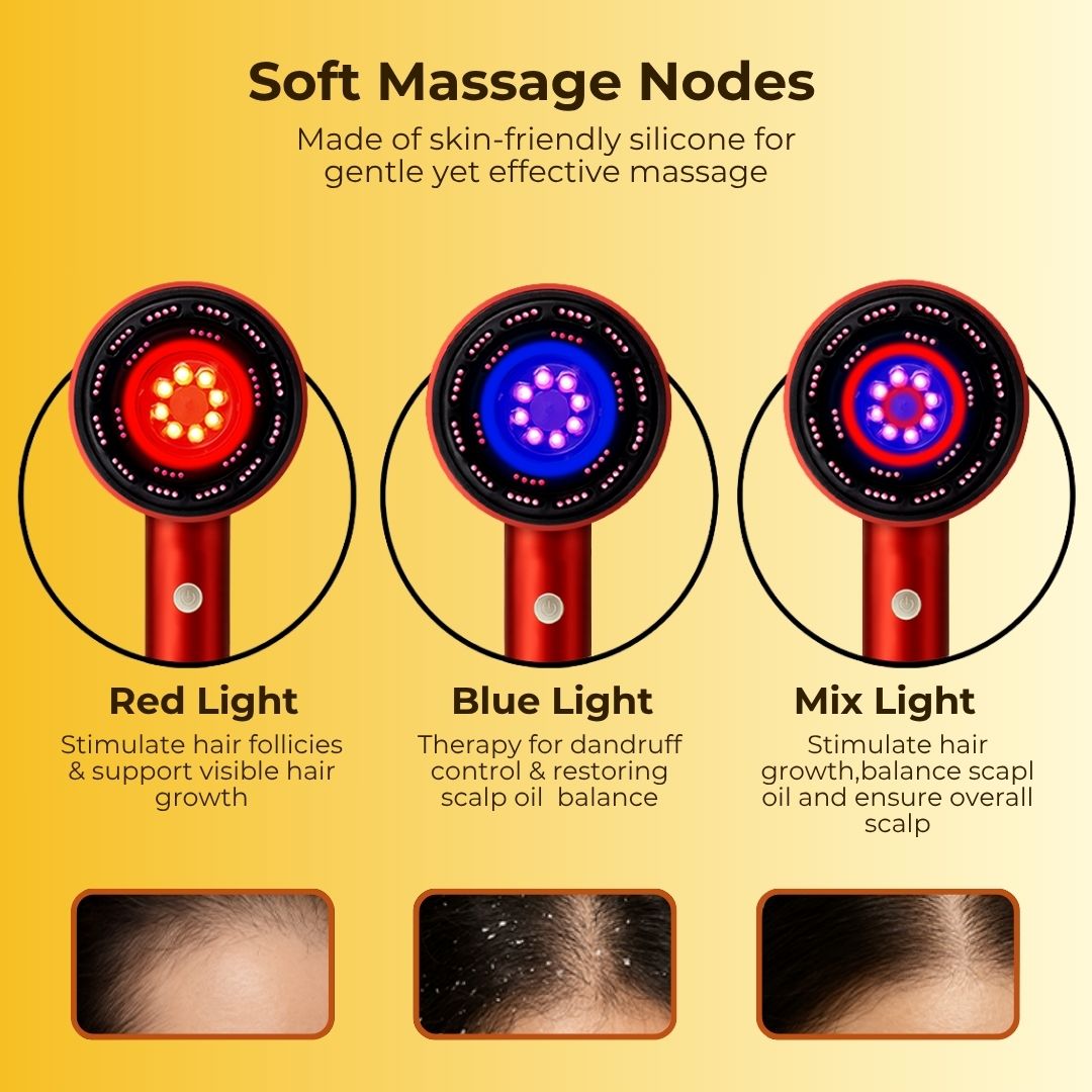 3-in-1 Red Light Therapy Scalp Massager