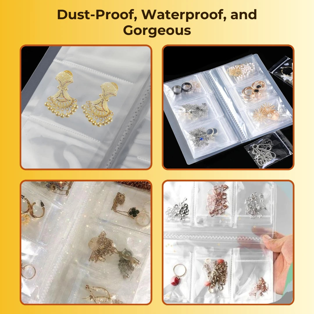 ELITEPRO™ Transparent Jewelry Storage Book set : Holds up to 240 pieces of Jewelry