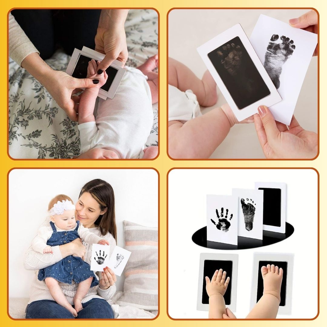 Baby Hand Print And Footprint Kit : Baby Safe and Ink Free - Just Memories