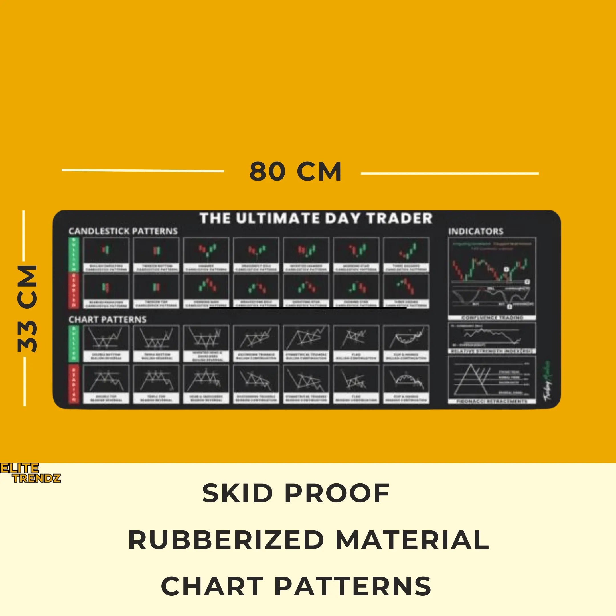 ELITEPRO™ STOCK CHART TRADING DESKTOP KEYBOARD MAT