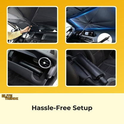 ELITEPRO™ CAR SUN SHADE WINDHSIELD UMBRELLA: Keep Your Car Cool & Protected