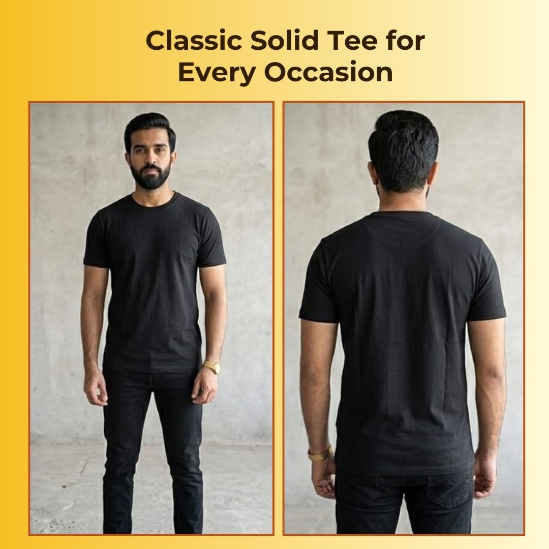 Solid Multicolor T-shirt with Pack of 3
