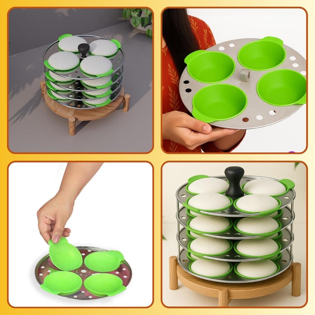 Silicon Idli Liners With Free Kitchen Label Stickers