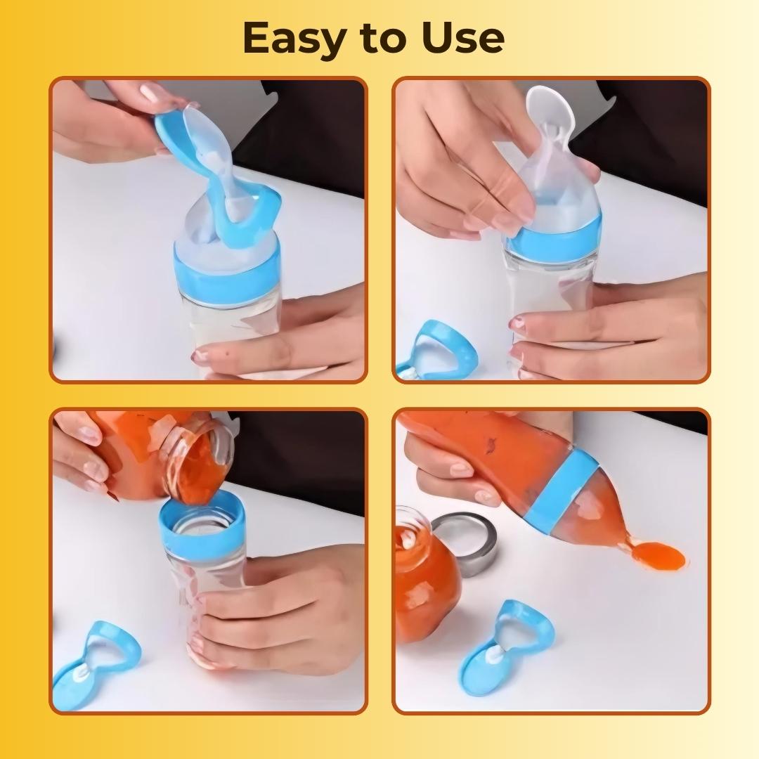 Baby Food Squeeze Feeder Spoon - Pack Of 2