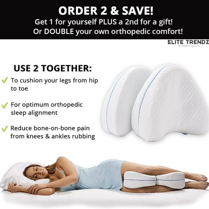 Elite Memory Foam Leg Cushion For Neck Pain Relief