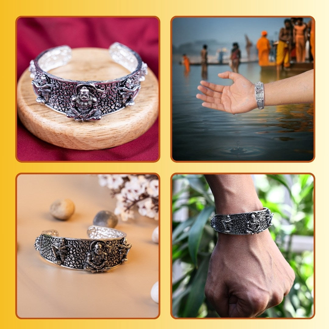 925 Sterling Silver Plated Original Bajrang Shakti Kada™  💪 🚩