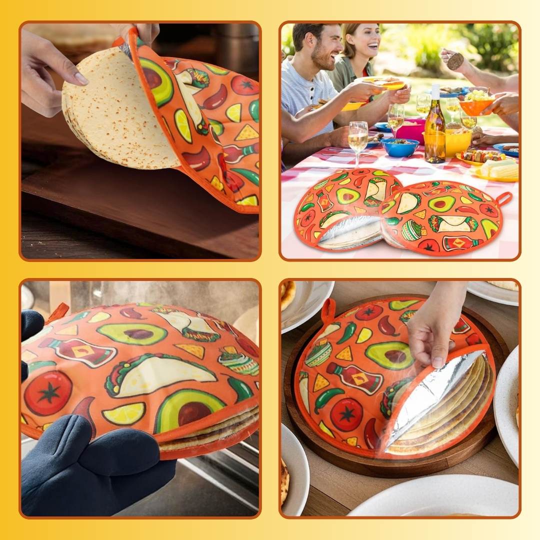 Roti Insulation Bag - Pack of 2 Bags (Capacity - 20 Roti Each Bag)