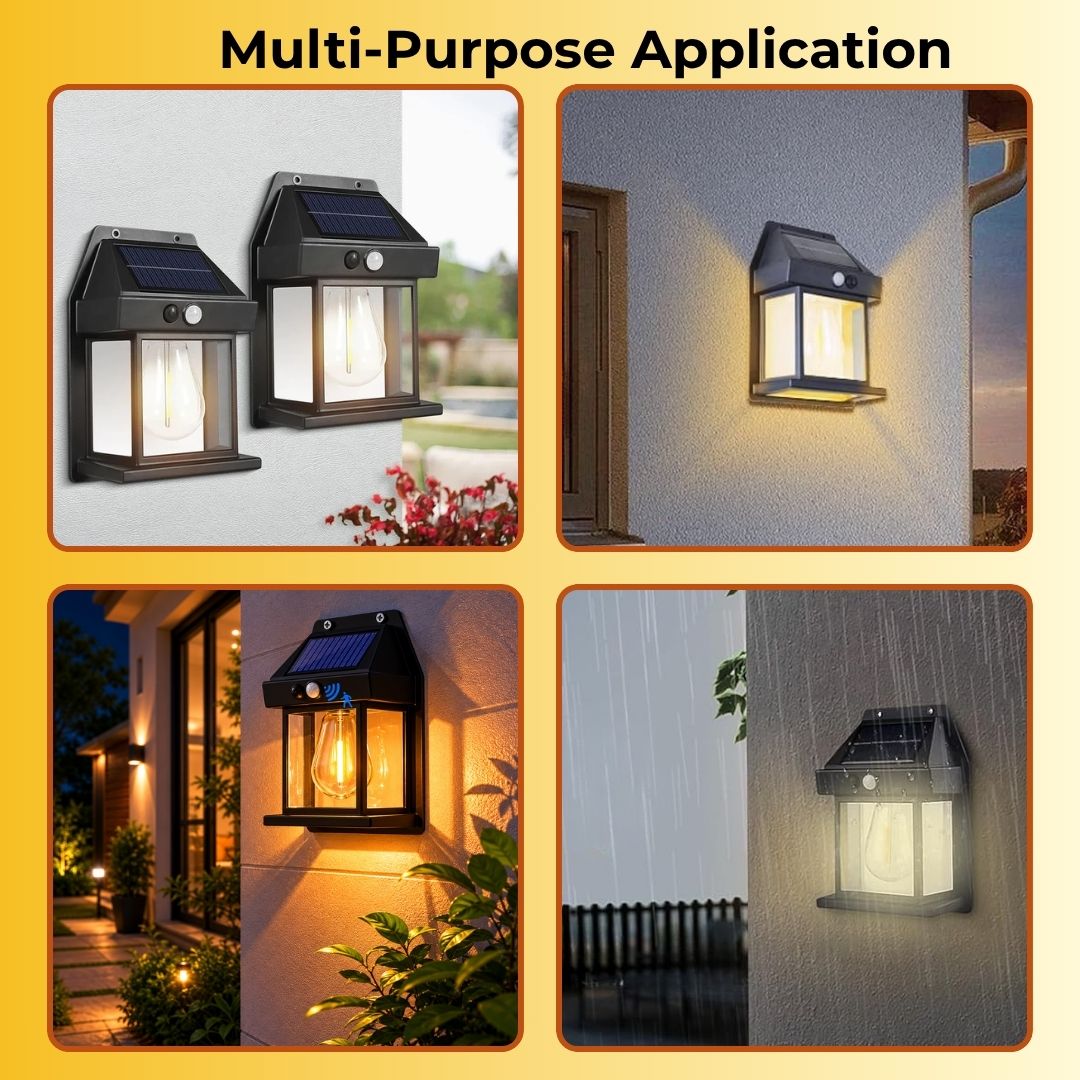 Elite Solar Wall Motion Sensor Light with 3 Lighting Modes and IP65 Waterproof