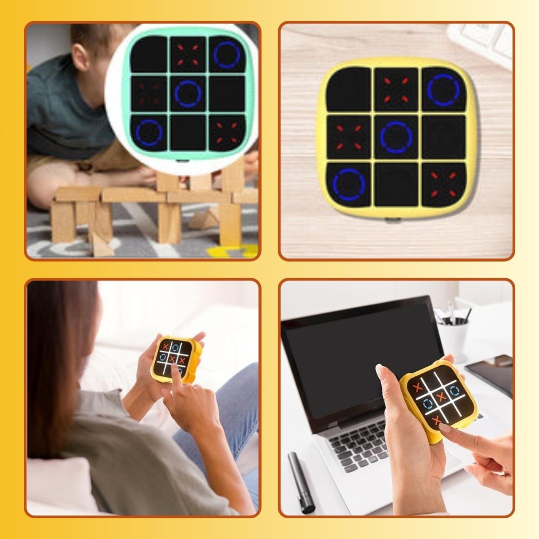 3-in-1 Electronic Tic Tac Toe & Memory Game