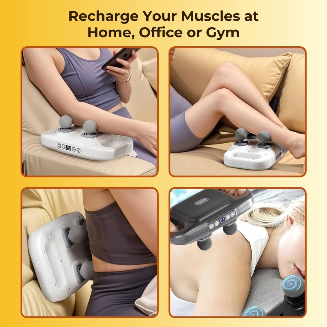 TheraPulse 4 Headed Massage Gun - 1 Year Product Warranty