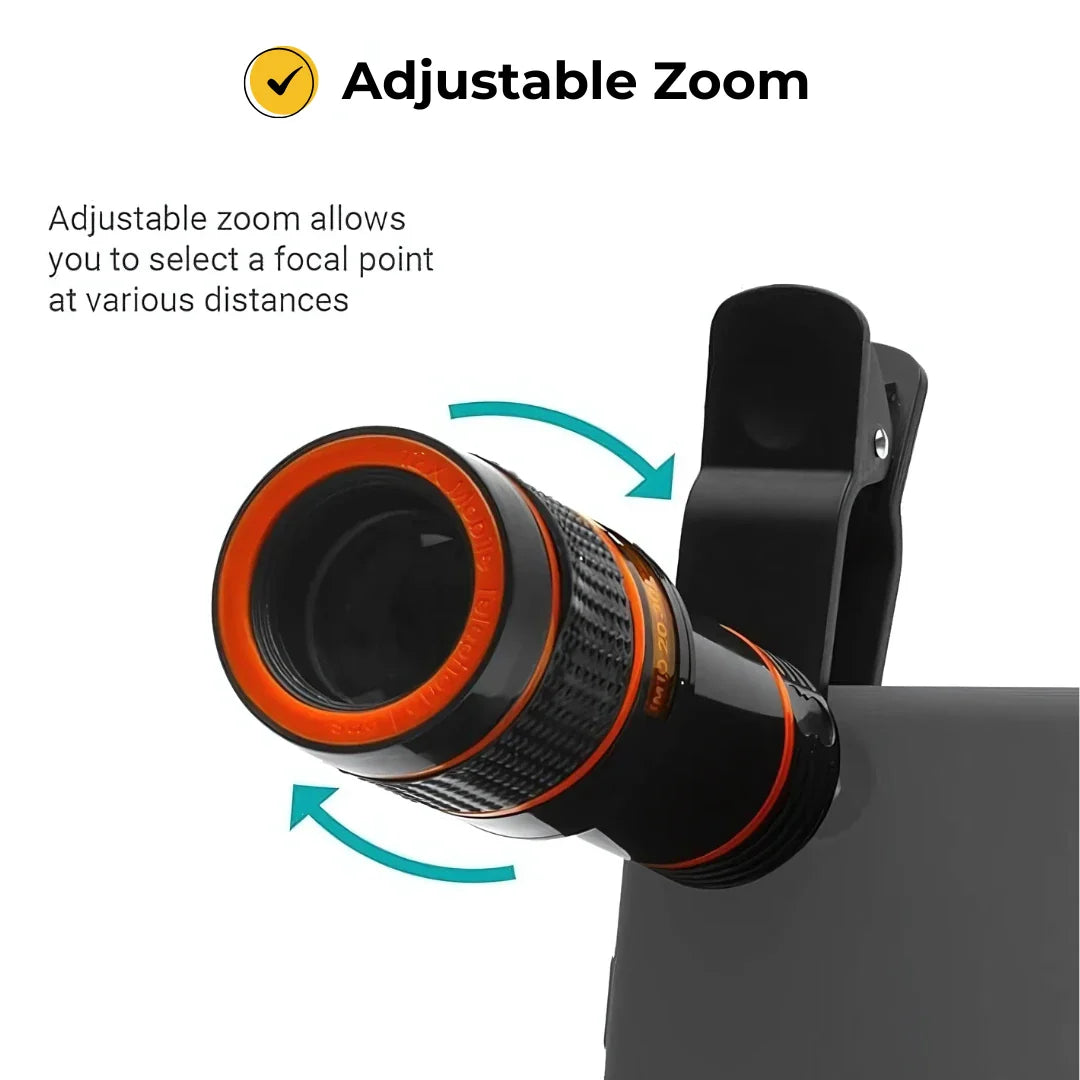 ELITEPRO™ Monocular Phone Telescope | Protable HD 14x Optical Zoom Smartphone Camera Telescope Lens Monocular Travel Hiking Tour