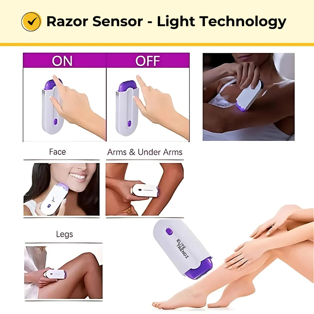 ELITEPRO™ Painless Facial Body Hair Trimmer, Rechargeable Hair Remover, Applicable to Any Part of the Body