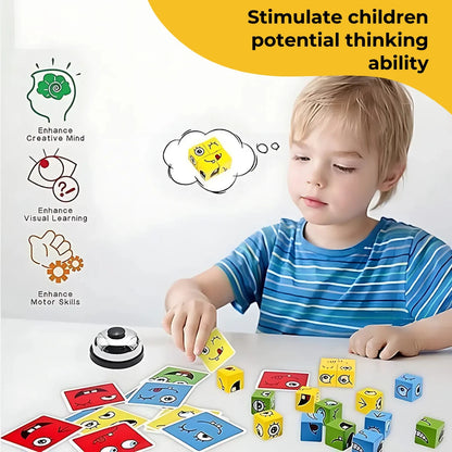 Elite Kids™ Emoji Expressions Matching Cube Game ( with bell )