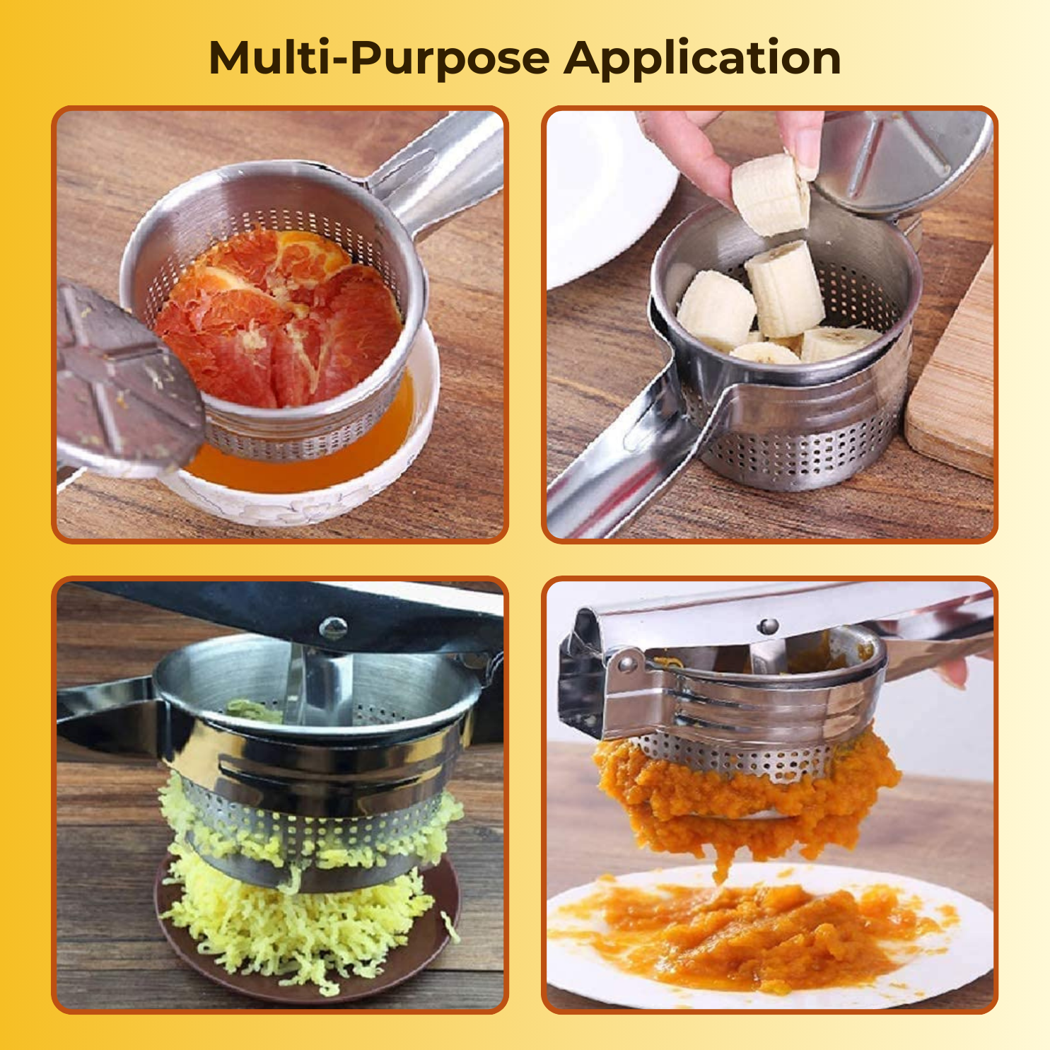 Premium Stainless Steel Multi-Purpose Squeezer