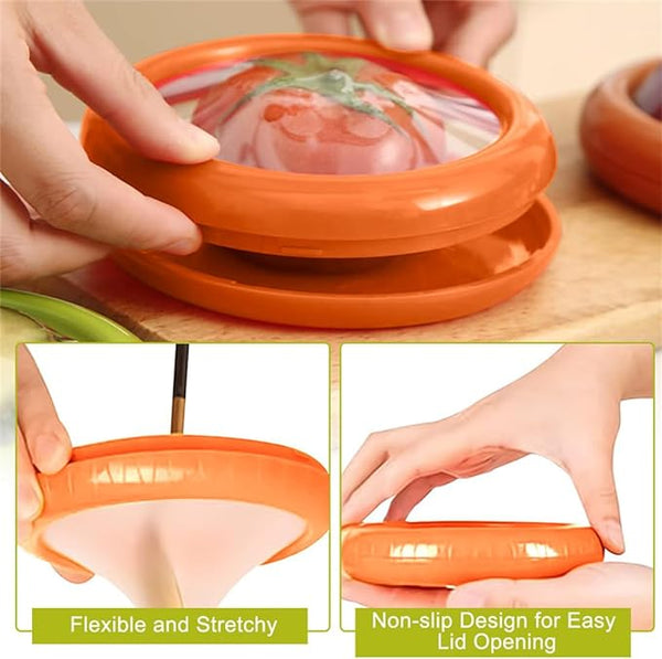 ELITEPRO™ Silicon Fruit & Veggie Storage Containers (Pack of 4)