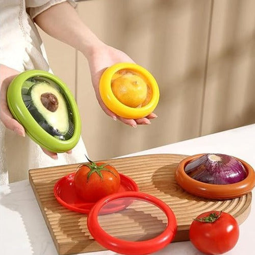 ELITEPRO™ Silicon Fruit & Veggie Storage Containers (Pack of 4)