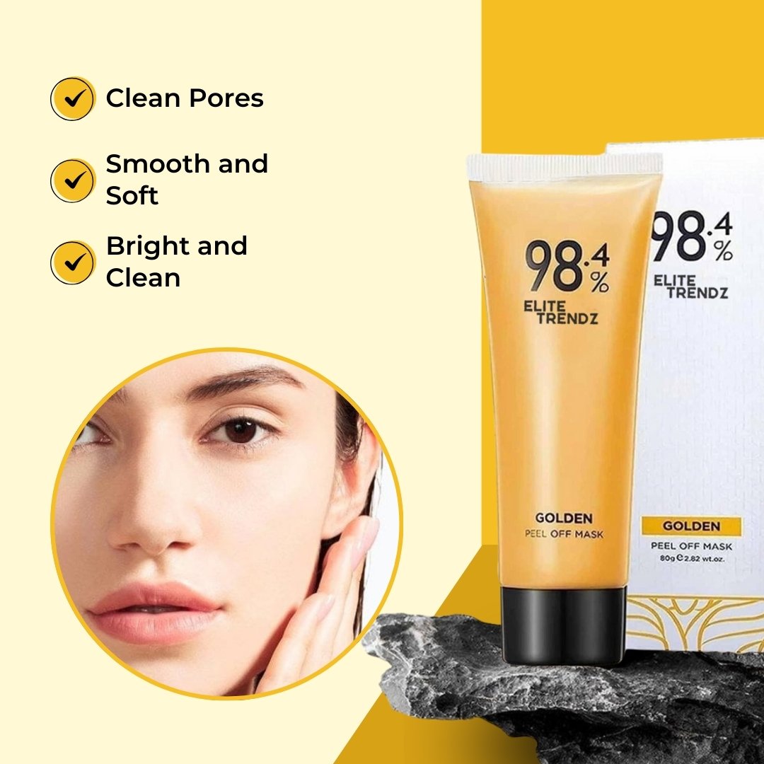 ELITEPRO™ Gold Peel off Mask - Anti-Wrinkle, 98.4% Gold, Anti-Aging, Moisturizing, Removes Blackheads, Reduces Fine Lines, Cleans Pores