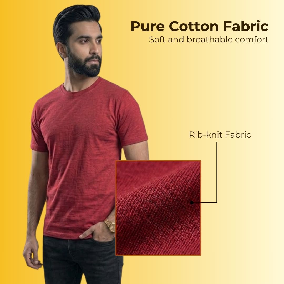 Solid Multicolor T-shirt with Pack of 3