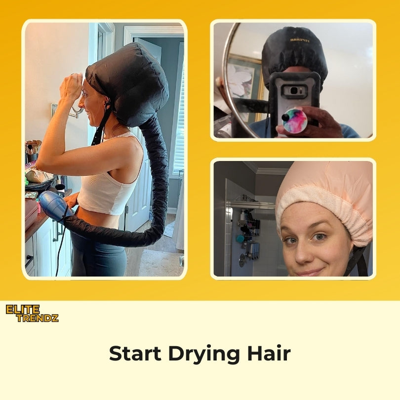 ELITEPRO™  PORTABLE HAIR DRYER BONNET ATTACHMENT FOR HEALTHY AND THICK HAIR