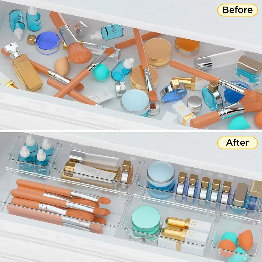 ELITEPRO™ Clear Drawer Organizer Tray Set