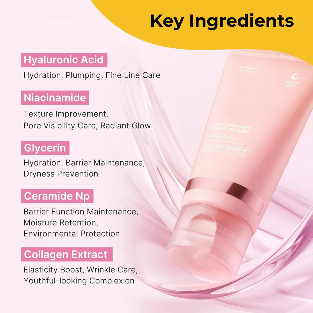 ELITEPRO™ Korean Collagen Night Wrapping Peel Off Mask - 50ml Gel