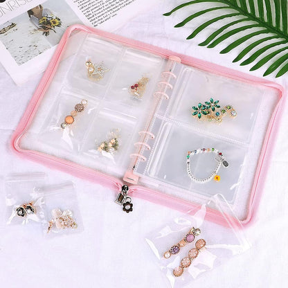 ELITEPRO™ Transparent Jewelry Storage Book Set, Anti Oxidation Jewelry Storage Organizer Bag with 60 Pockets for Bracelets Necklace Rings